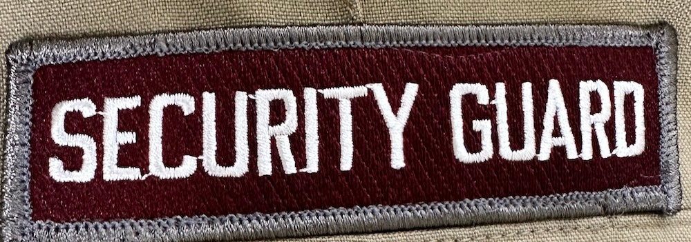 Patch (Security Guard, Burgundy Rectangle)