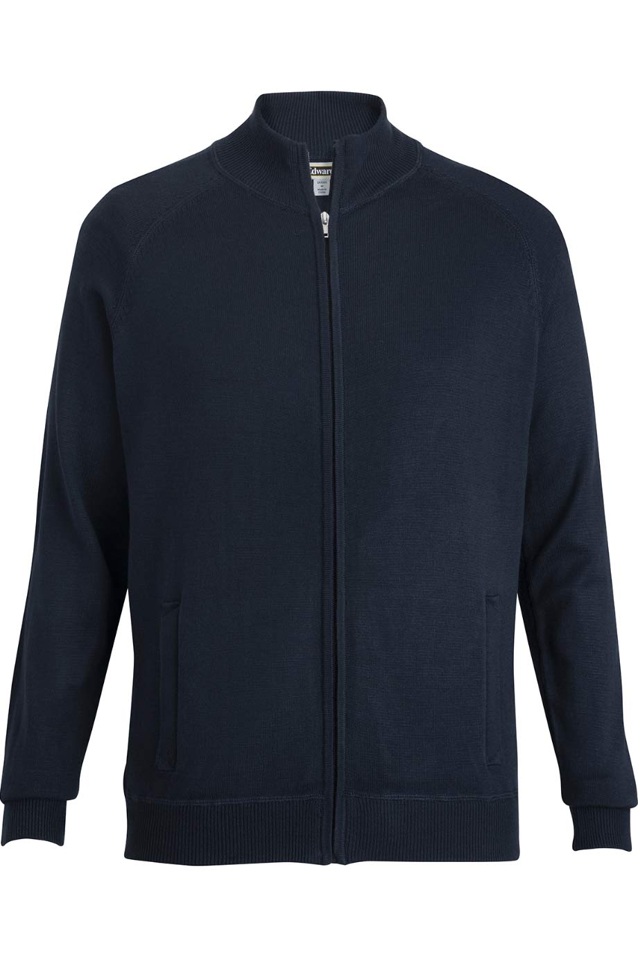 Full-Zip Sweater Jacket With Pockets