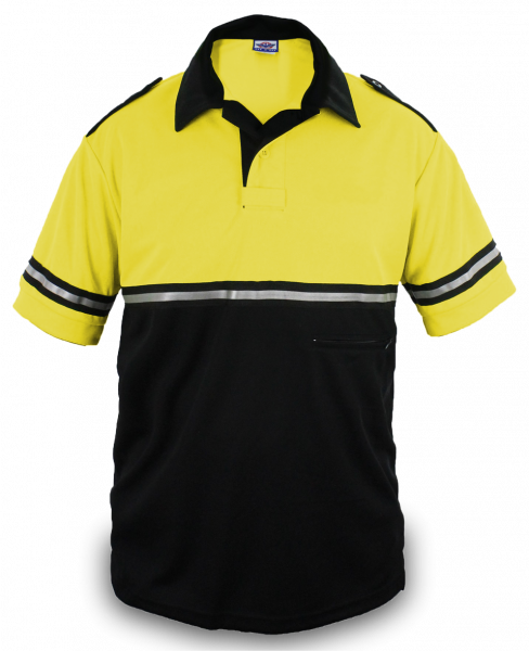 Two Tone Bike Patrol Shirt With Zipper Pocket - Short Sleeve