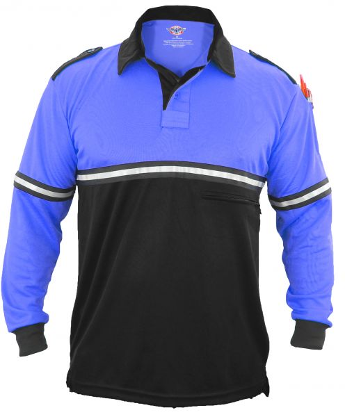 Two Tone Bike Patrol Shirt With Zipper Pocket Long Sleeve