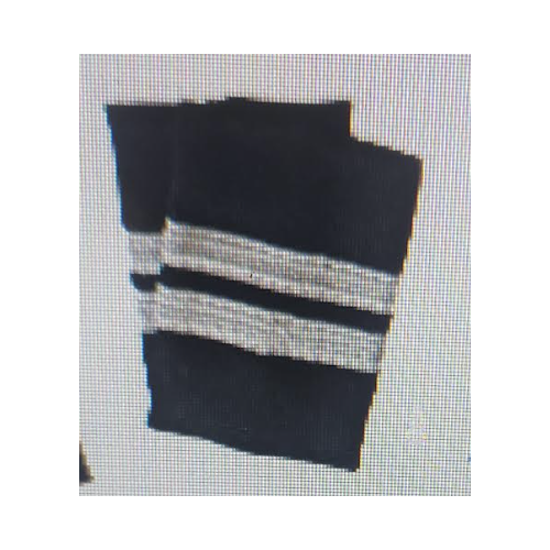 Mini Epaulets (Grey Stripe - Two Lines) on Black