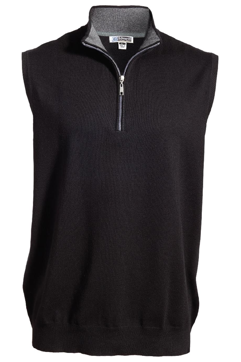 Quarter-Zip Cotton Blend Vest