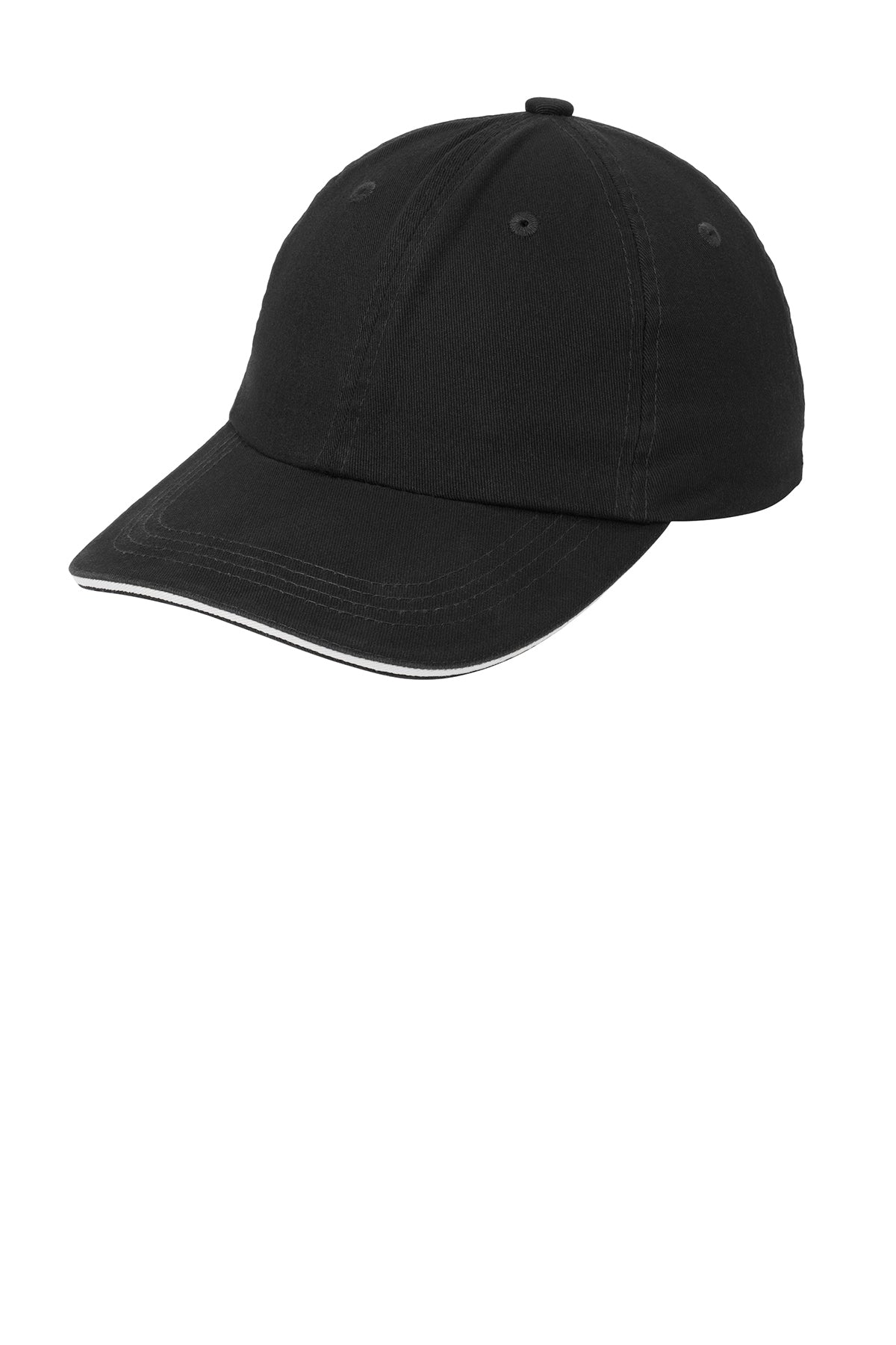 Port Authority® Sandwich Bill Cap with Striped Closure