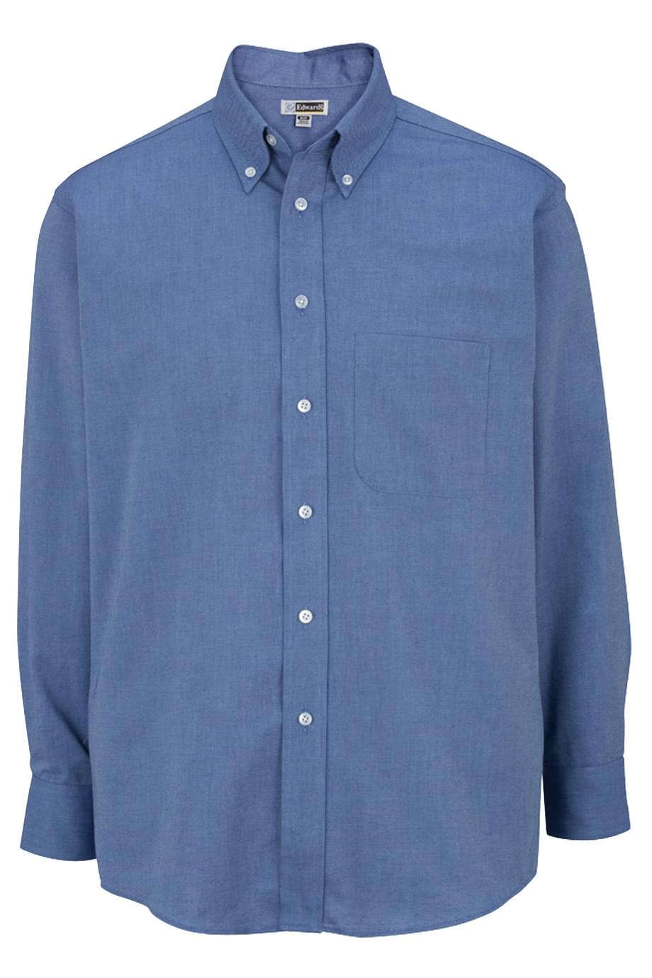 Easy Care Oxford Long Sleeve Mens Shirt (Color: Solid Colors)