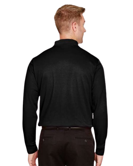 PIN Men's CrownLux Performance® Plaited Long Sleeve Polo