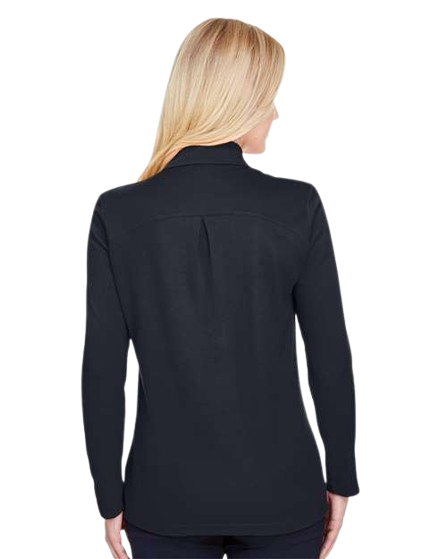 PIN Women's CrownLux Performance® Plaited Long Sleeve Polo