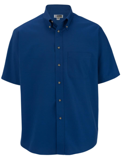 Easy Care Poplin Short Sleeve Mens Shirt