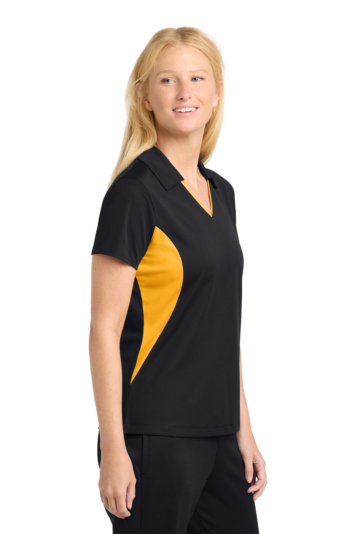 Sport-Tek® Women's Side Blocked Micropique Sport-Wick® Polo