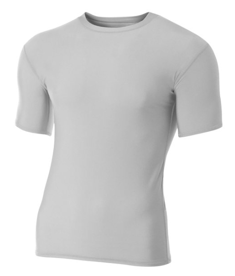 Adult Polyester Spandex Short Sleeve Compression T-Shirt