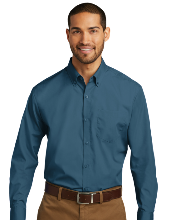 Port Authority® Long Sleeve Carefree Poplin Shirt
