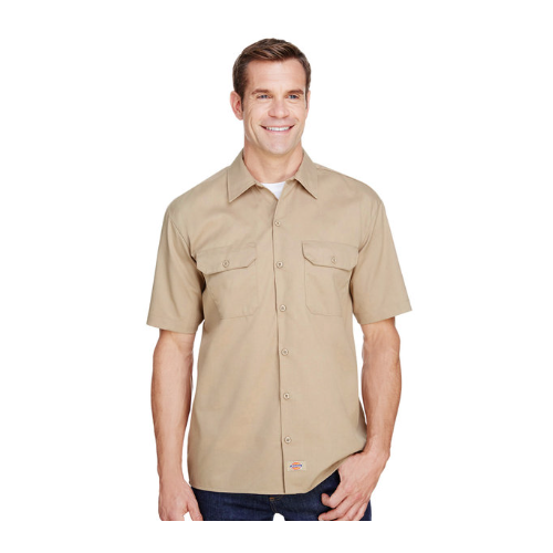 Men's FLEX Short-Sleeve Twill Work Shirt