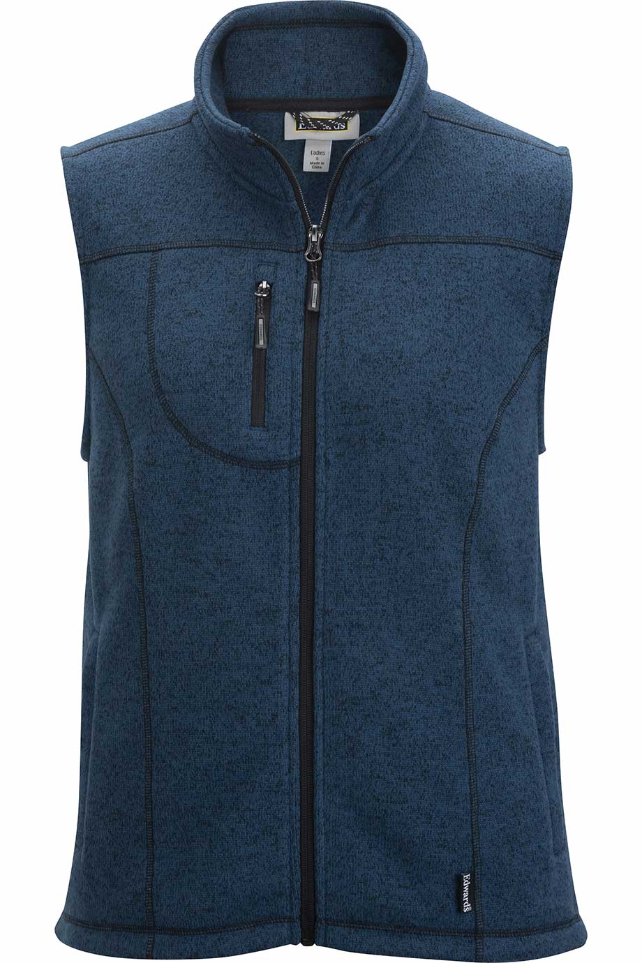 Sweater Knit Fleece Vest With Pockets