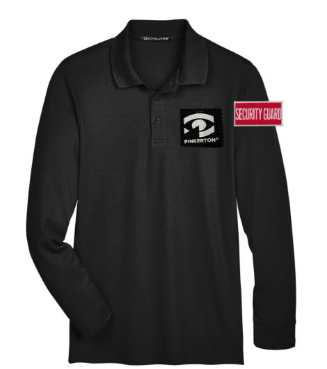 PIN Devon & Jones Men's CrownLux Performance® Plaited Long Sleeve Polo