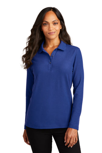 Port Authority® Women's Silk Touch™ Long Sleeve Polo