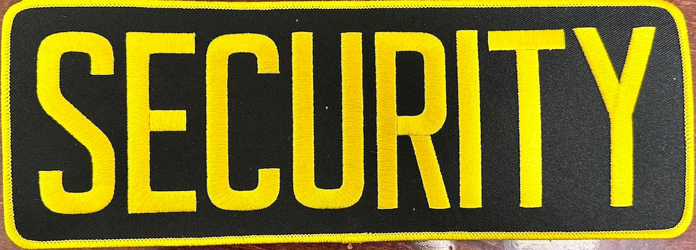 MER Patch (Security) Gold on Black