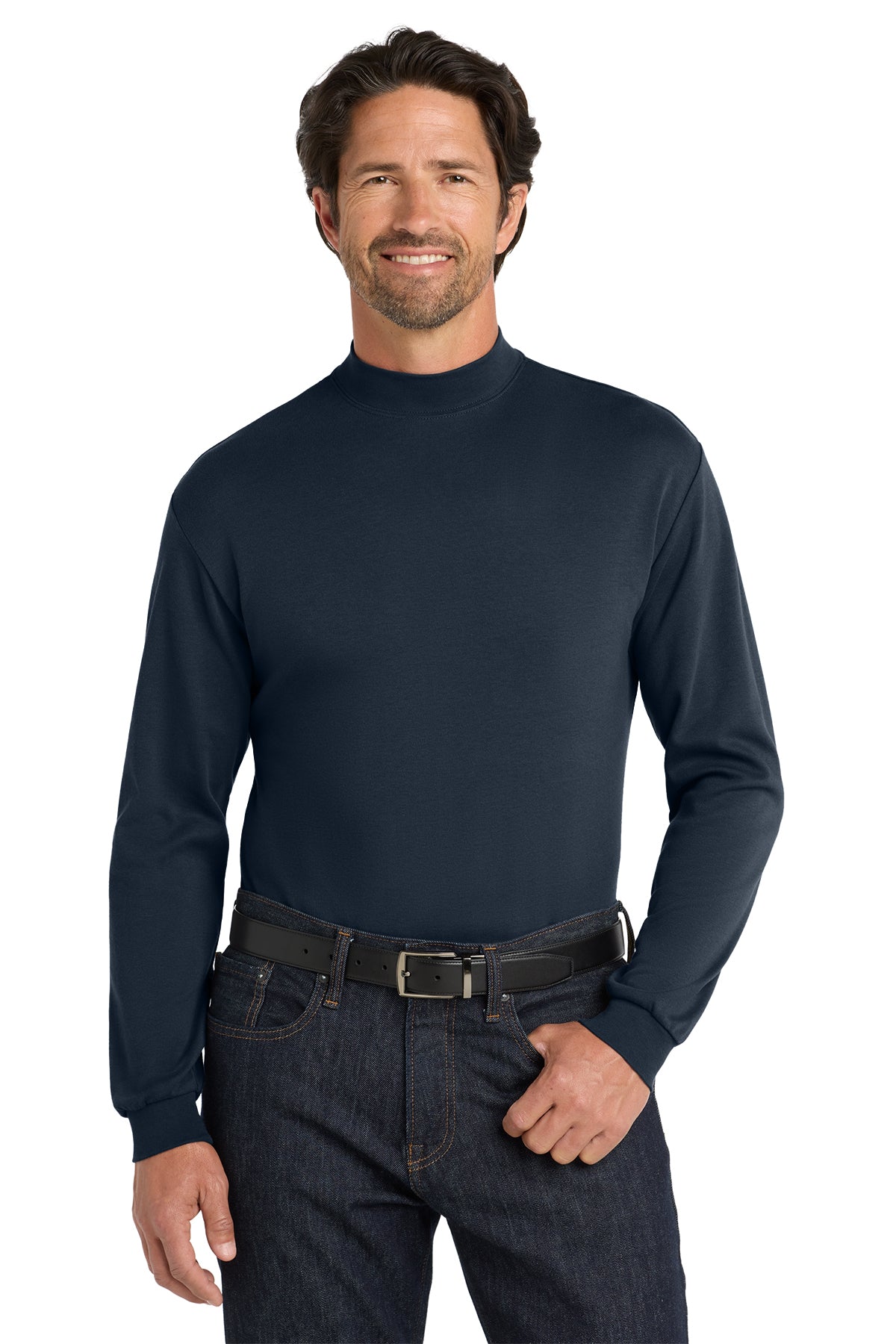 Port Authority® Interlock Knit Mock Turtleneck