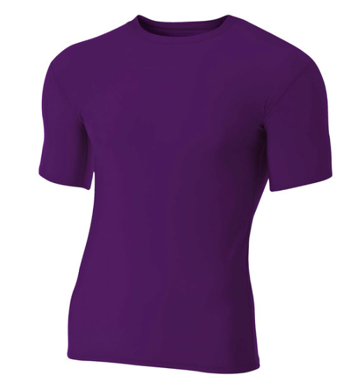 VEC Adult Polyester Spandex Short Sleeve Compression T-Shirt