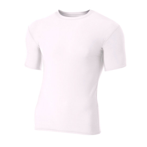 Adult Polyester Spandex Short Sleeve Compression T-Shirt