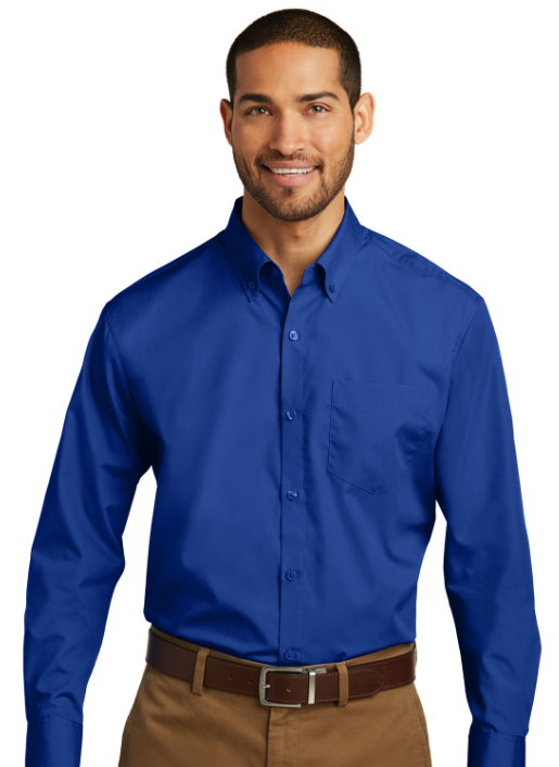 Port Authority® Long Sleeve Carefree Poplin Shirt