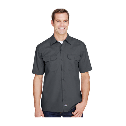 Men's FLEX Short-Sleeve Twill Work Shirt