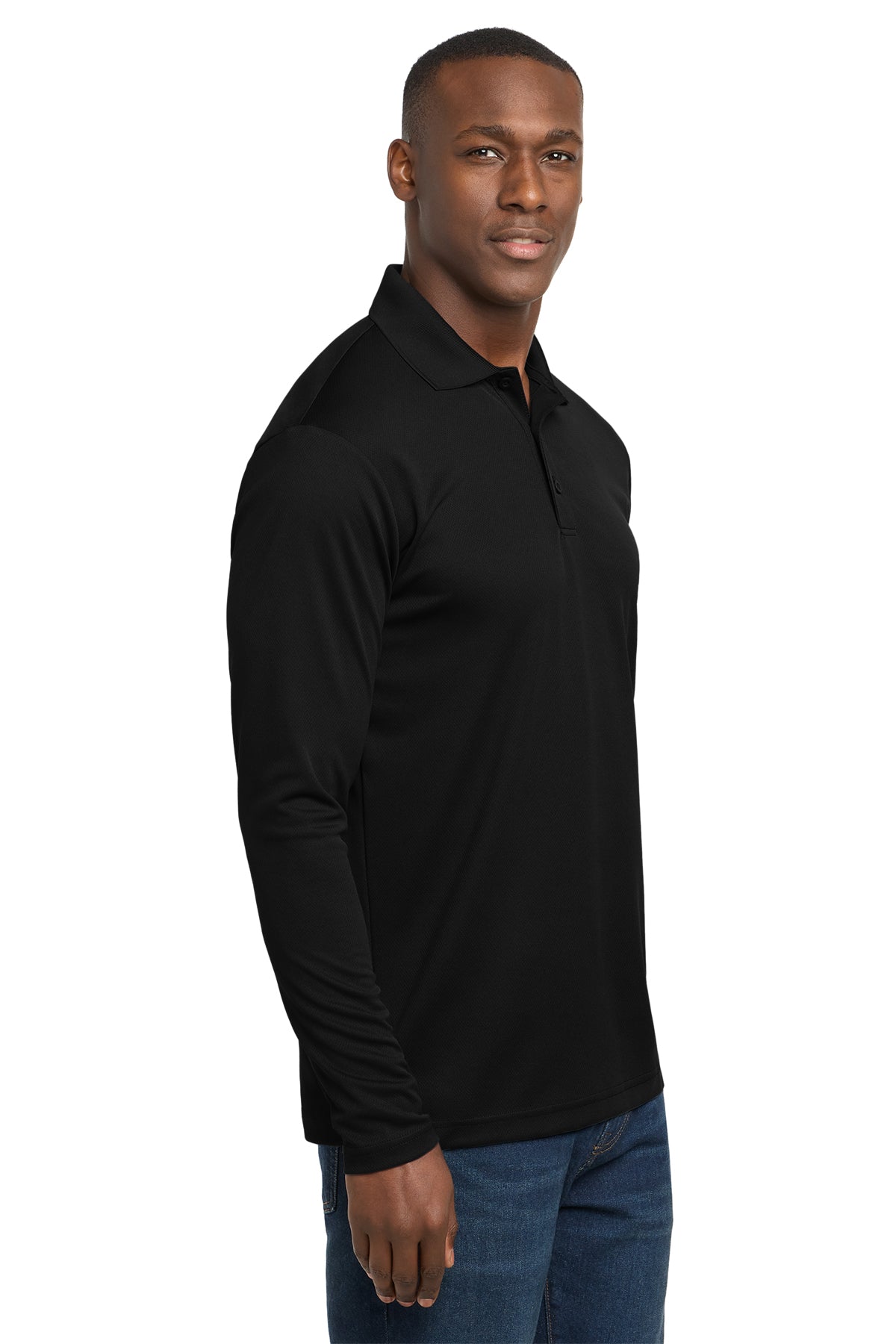 Sport-Tek ® PosiCharge ® RacerMesh ® Long Sleeve Polo