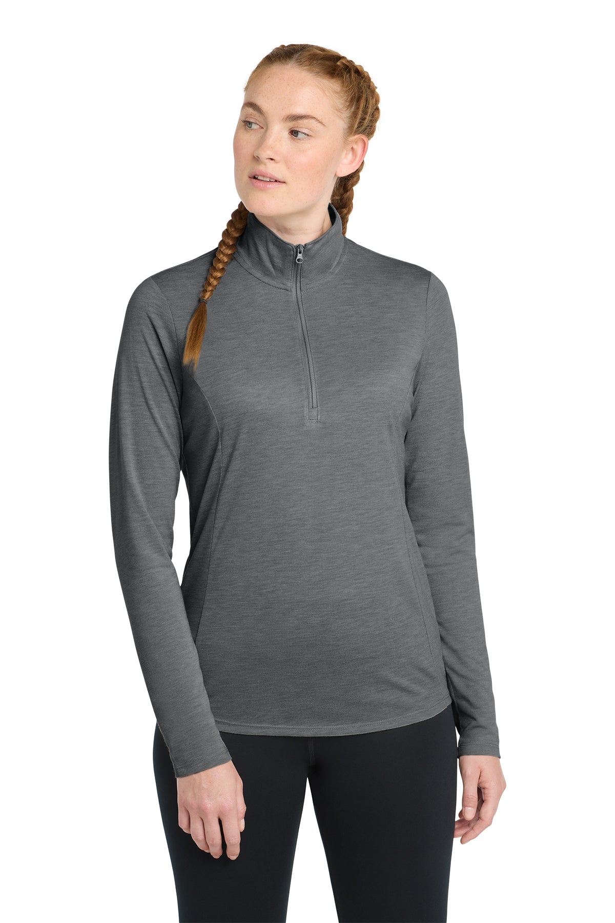Sport-Tek® Women's PosiCharge® Tri-Blend Wicking 1/4-Zip Pullover