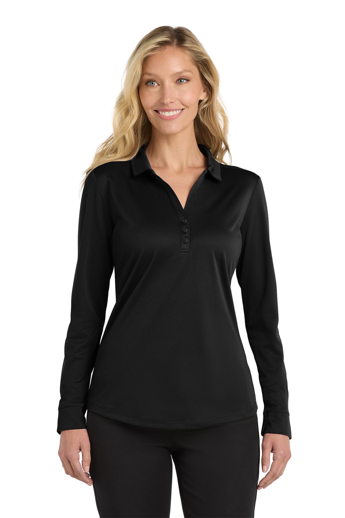 Port Authority® Women's Silk Touch™ Performance Long Sleeve Polo