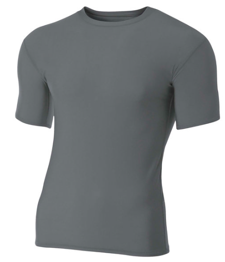VEC Adult Polyester Spandex Short Sleeve Compression T-Shirt