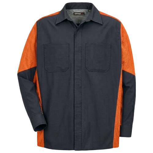 Men's Long Sleeve Two-Tone Crew Shirt