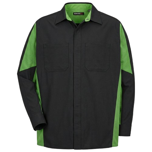 Men's Long Sleeve Two-Tone Crew Shirt