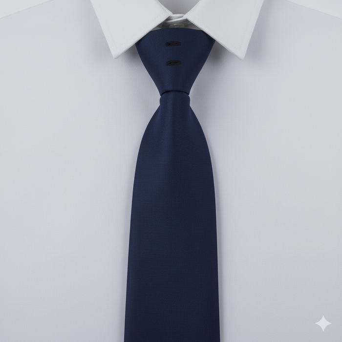 Polyester Clip-On Necktie with Buttonholes