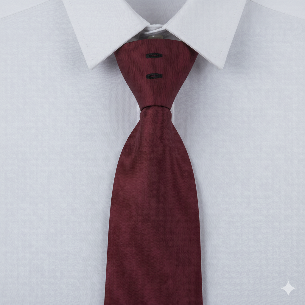 Polyester Clip-On Necktie with Buttonholes