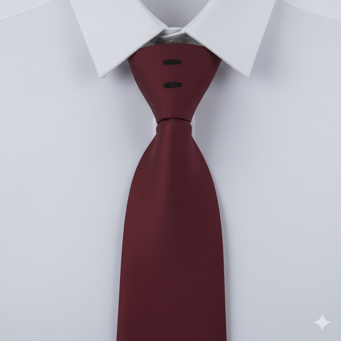 Polyester Clip-On Necktie with Buttonholes