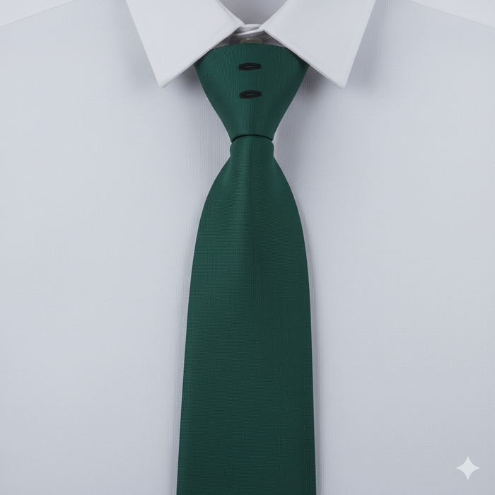Polyester Clip-On Necktie with Buttonholes