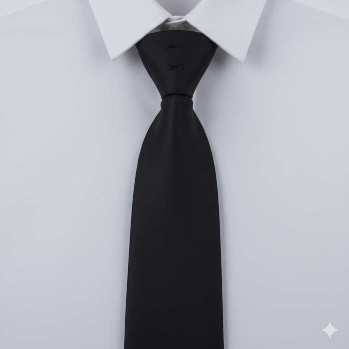 Polyester Clip-On Necktie with Buttonholes