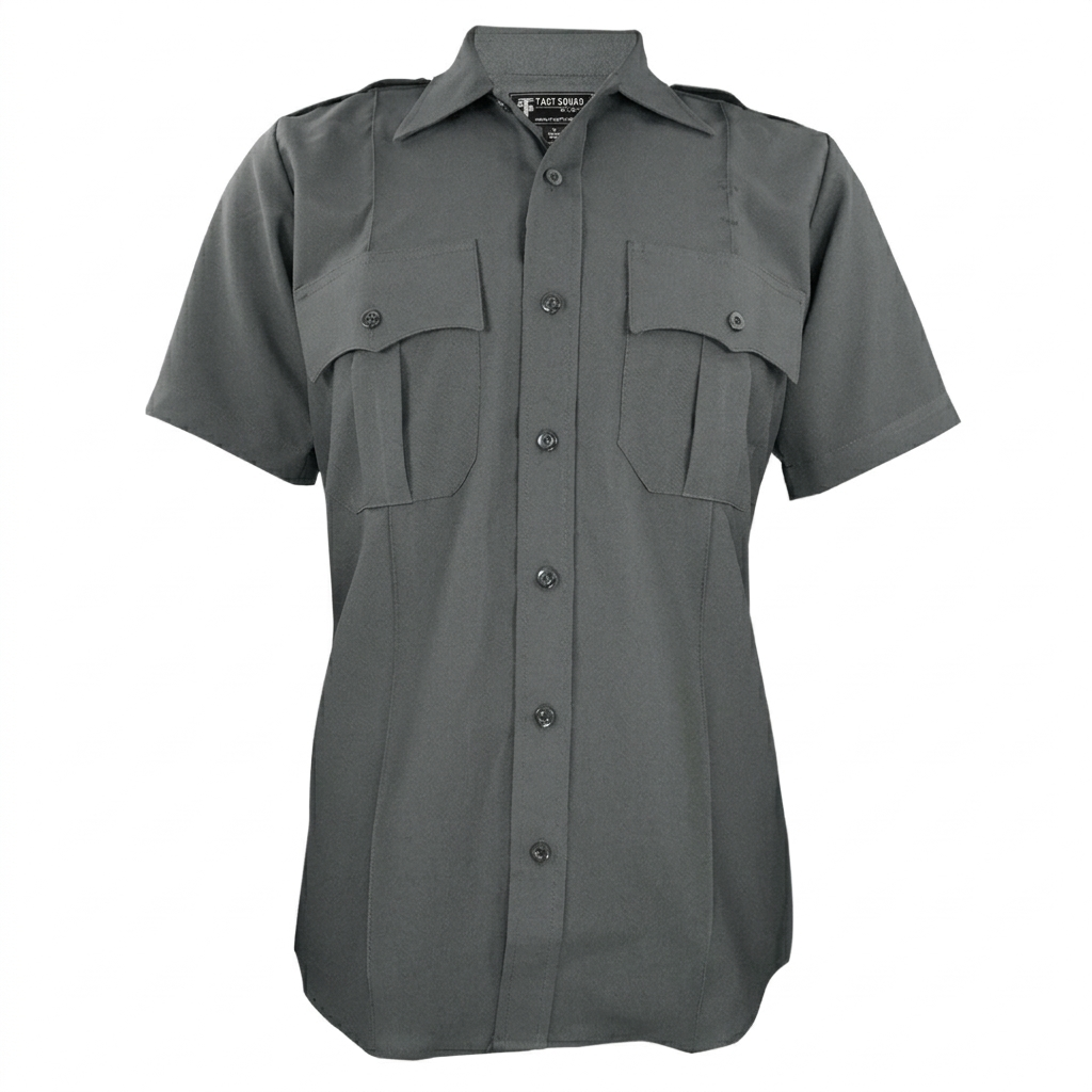 Men’s Polyester Short Sleeve Uniform Shirt
