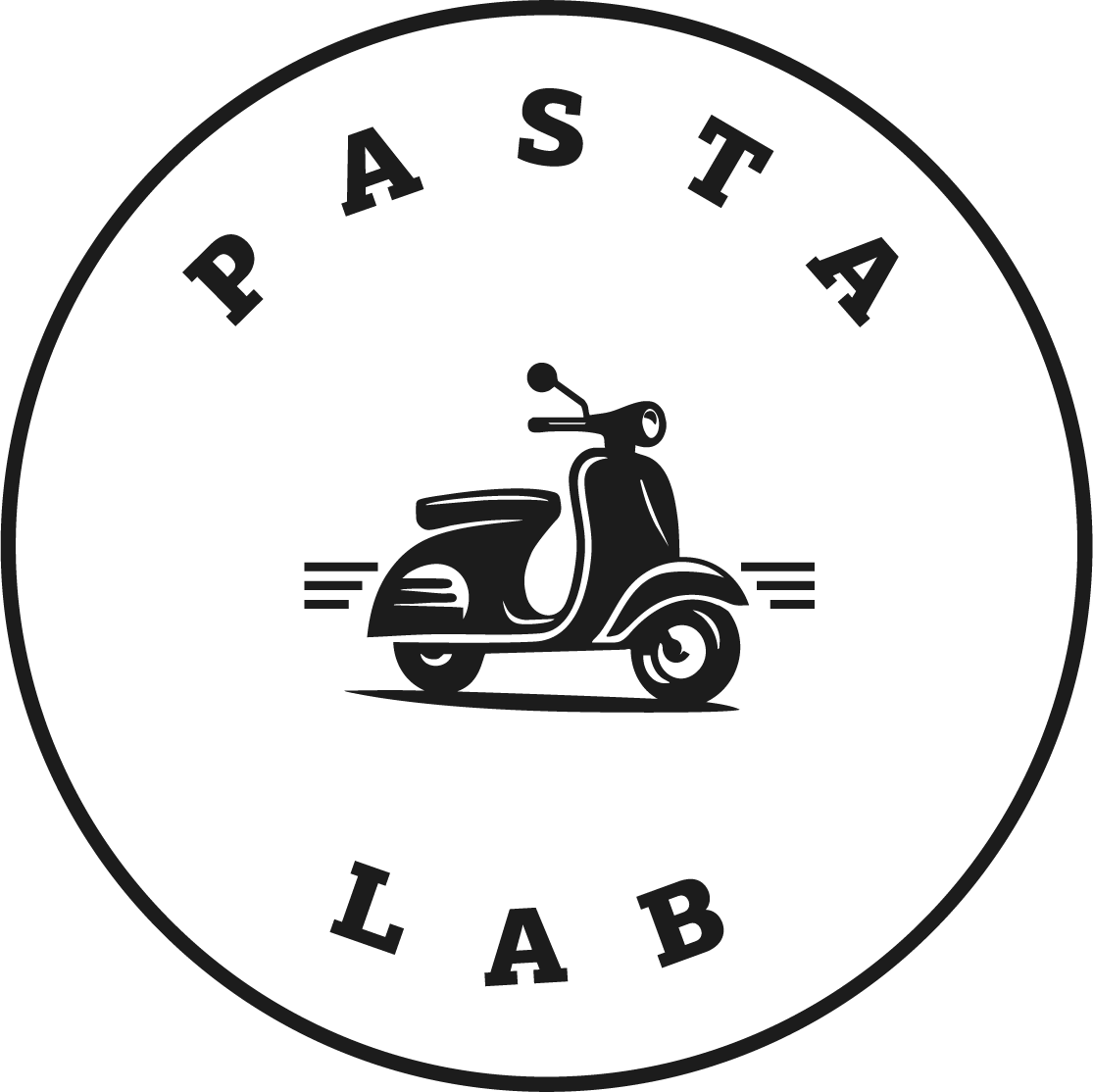 Print Screening - (Pasta Lab) in Black on Left Chest
