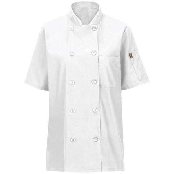 Women's Short Sleeve Chef Coat with OilBlok + MIMIX®