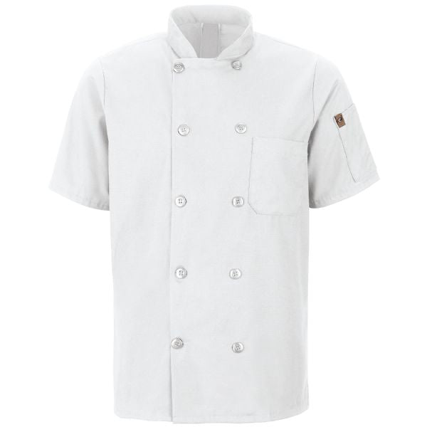 Men's Short Sleeve Chef Coat with OilBlok + MIMIX®
