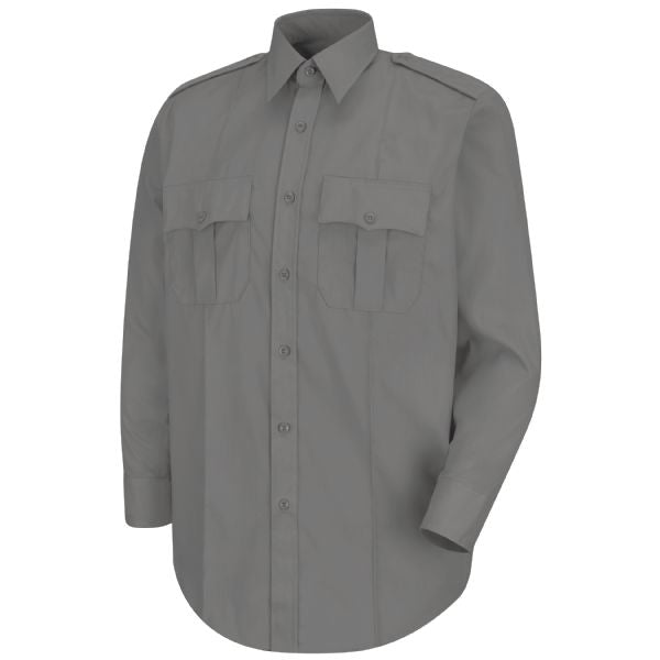 Men's New Dimension® Poplin Uniform Long Sleeve Shirt