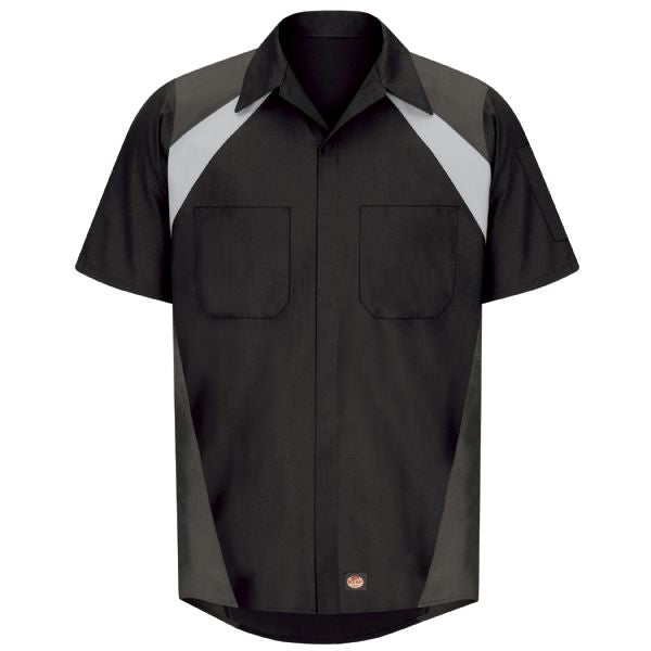Men's Short Sleeve Tri-Color Shop Shirt