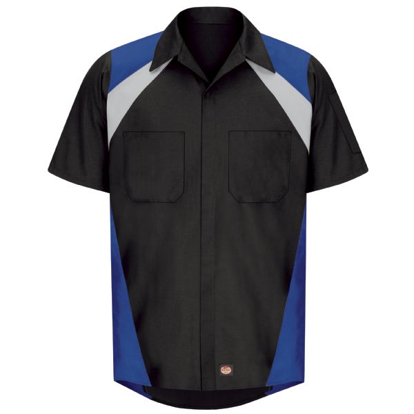 Men's Short Sleeve Tri-Color Shop Shirt