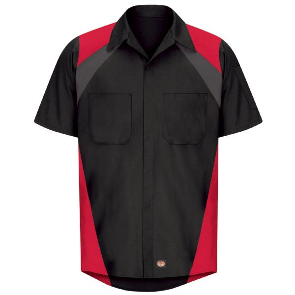 Men's Short Sleeve Tri-Color Shop Shirt
