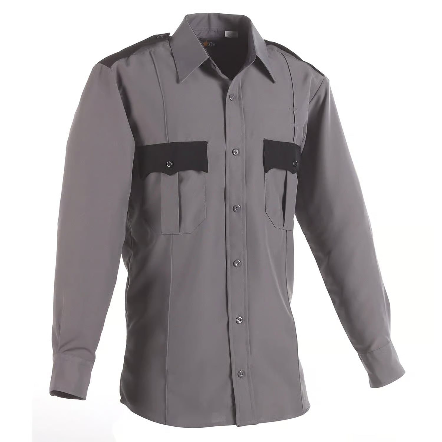 All Polyester Long Sleeve Shirt (Color: Two Tone Grey, French Blue, Light Blue)