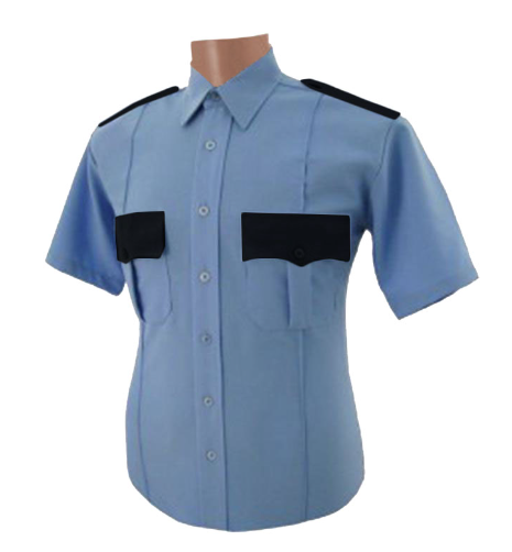 All Polyester Two Tone Short Sleeve Shirt