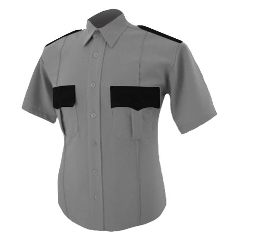 All Polyester Two Tone Short Sleeve Shirt