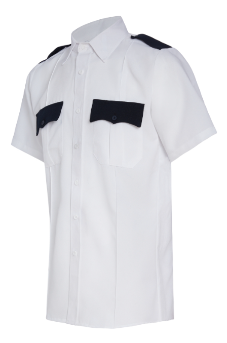 All Polyester Two Tone Short Sleeve Shirt