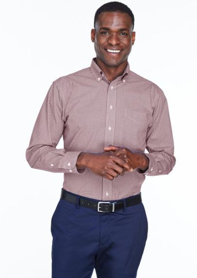 Men's Crown Collection® Gingham Check Woven Dress Shirt