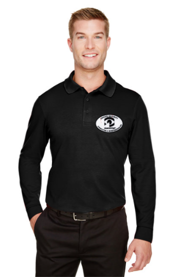 PIN Devon & Jones Men's CrownLux Performance® Plaited Long Sleeve Polo