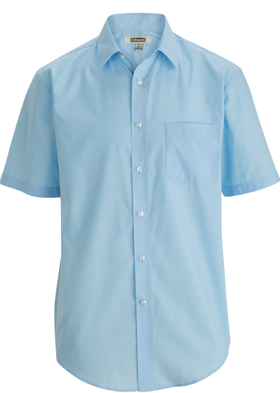 Essential Broadcloth Short Sleeve Mens Shirt